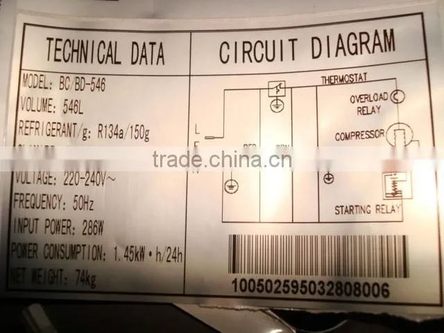 546L big capacity commerical ice cream chest freezer