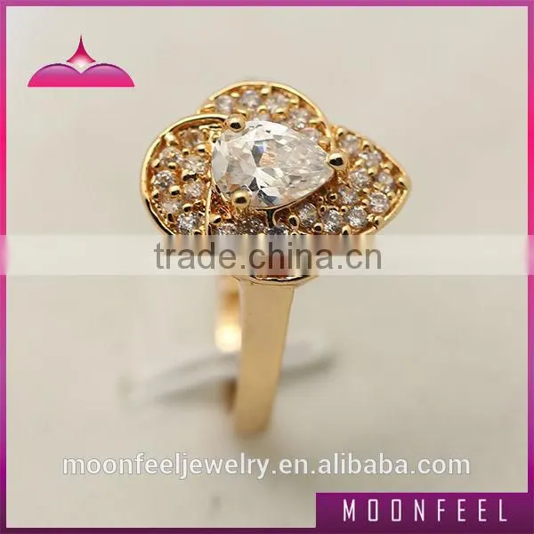 pear shape white diamond gold ring price
