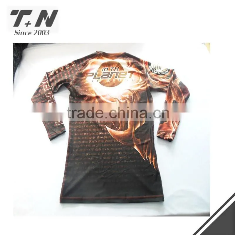 Custom Sublimation Printed Long Sleeve Rash Guard