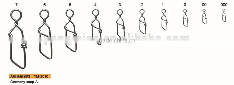 Corrosion-resistant stronger tension Stainless Steel snap cheap fishing tackle