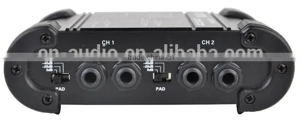 1/4" Instrument to 1/4" XLR Dual Channel DI Box DB-06