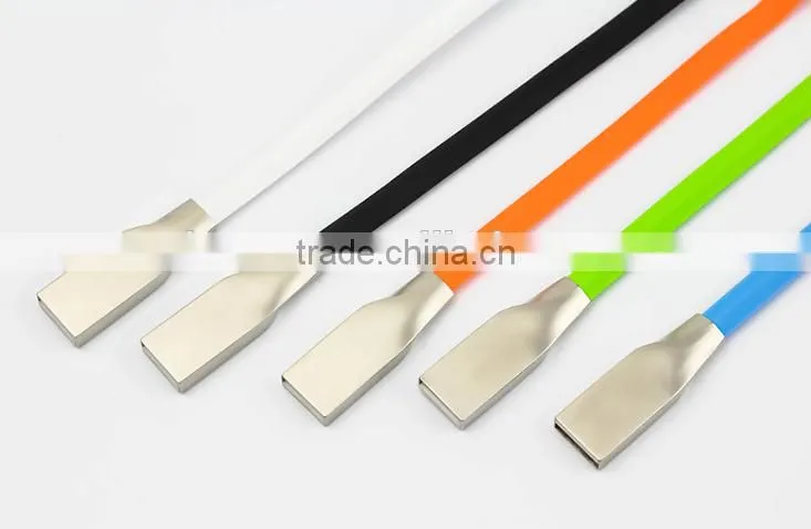 1M/3.3fFT 7 Color LED Metal USB Cable 8 pin and Charging Charger Cable for iPhone6 6 plus 5 5s iPad for ios 8 ios9 1M