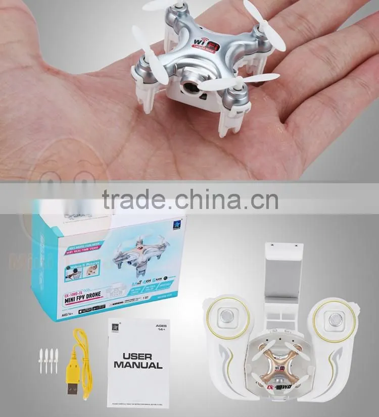 2016 new drone cheerson cx-10WD-TX barometer height IOS and andriod controlled wifi fpv rc quad copter