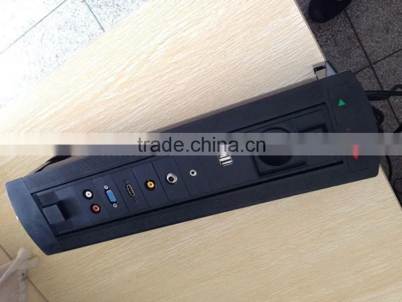 BW-T66 Electric Flip Up Desk Power Outlet USB For Board Table