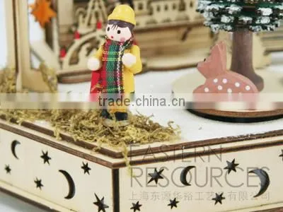 Laser Cut Christmas Music Box with LED Light