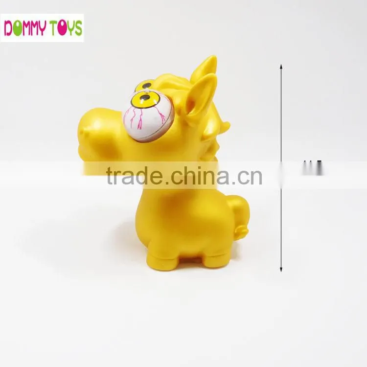 Squeeze Plastic Popeyes Animal Toy Horse with Rolling Eyes