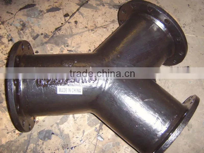 DCI all-flanged radial tee pipe fitting