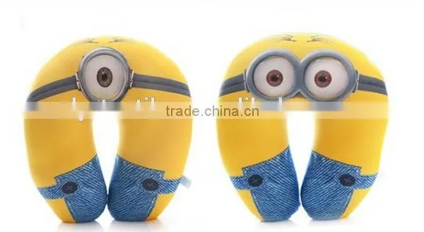 Lovely Design Minions U Shape Bean Neck Pillow Micro Beads