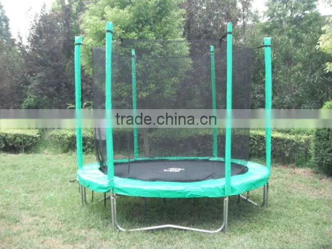 Deluxe 8FT Trampoline With Enclosure(Down to ground):