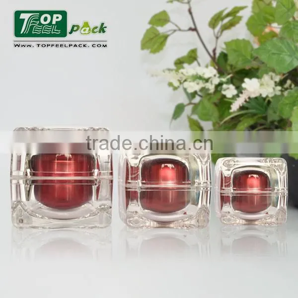 2015 Hot Sale Luxury 15ml 30ml Gold Acrylic Empty Cosmetic Bottle