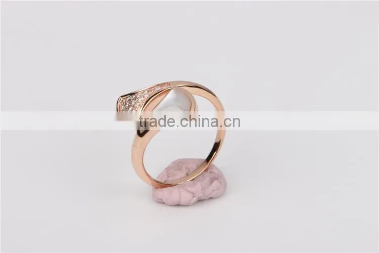 Italy famous jewellry 14K gold diamonds ring fashion jewelry