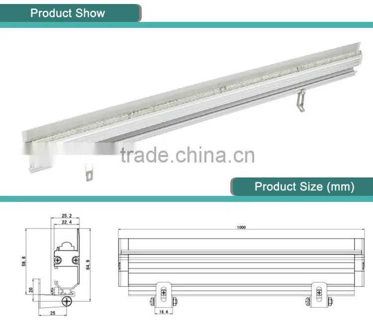 waterproof rgb led strip ip68 wall washer for city street lighting