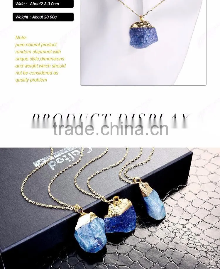 Popular beautiful stone necklaces jewelry, Fashion stone pendant necklace