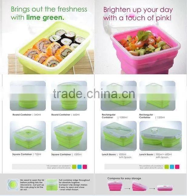 Popular lock lids silicone insulated food container