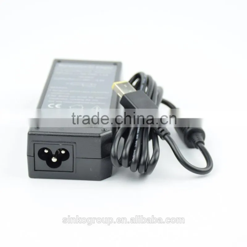 2015 shenzhen High Copy Replacement 20V 4.5A ac adapter charger square pin yellow