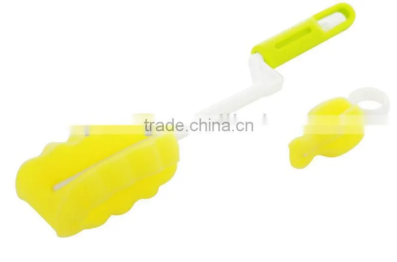 guangzhou kitchen brush baby bottle top brush 360 degree rotation sponge brush