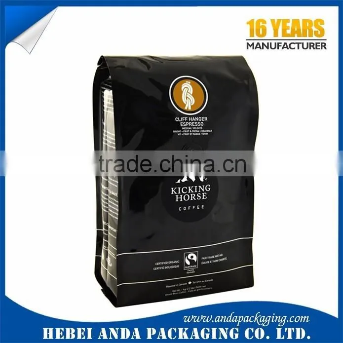 Gravure Printing Glossy Coffee Wrapper/Coffee Bean Packaging Bags/ Aluminum Foil Stand up Pouch for Drip Coffee Bag