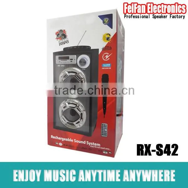 Top Sale 4.0 Inch Wooden Speaker With Fm Radio
