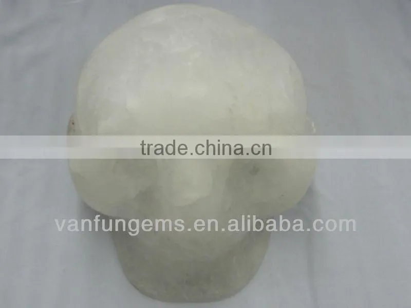Different size Milkly Quartz gemstone skull