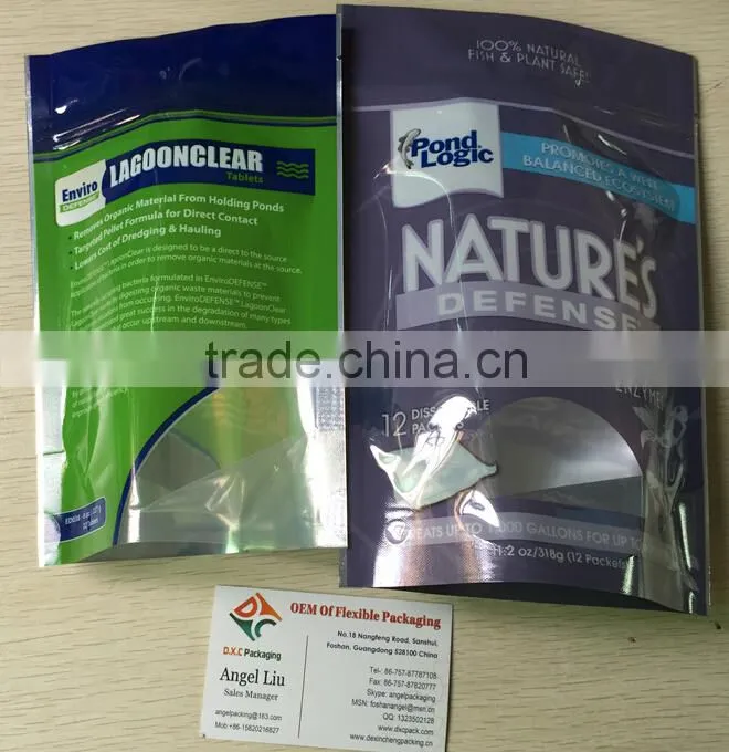 Clear-Metallized Plastic Stand Up Food Packaging Bags