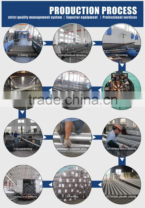 Outdoor CCTV application road traffic signal steel pole