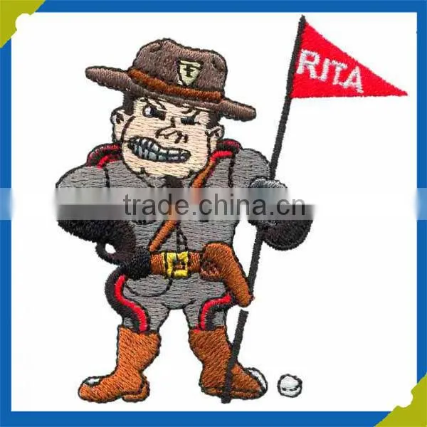 OEM woven patch Caricature embrodery patch decorated embroidered