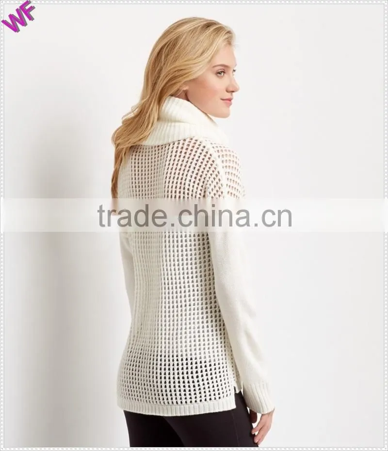 Lady clothing sweater women sweater cashmere Funnel Neck Sweater