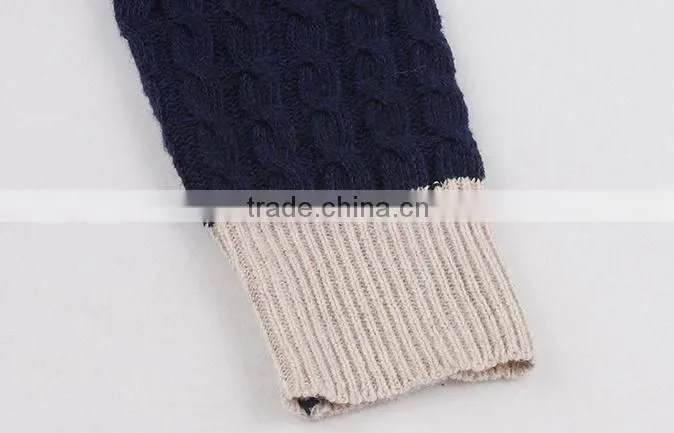 2014 latest European and American retro style high-end long-sleeve pullover polo-collar knitted woman sweater