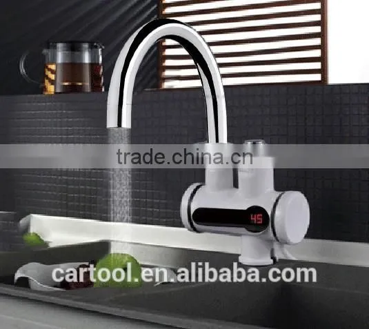 Kitchen LED Red Digital Display Fast Heating Electric Faucet Water Heater Taps