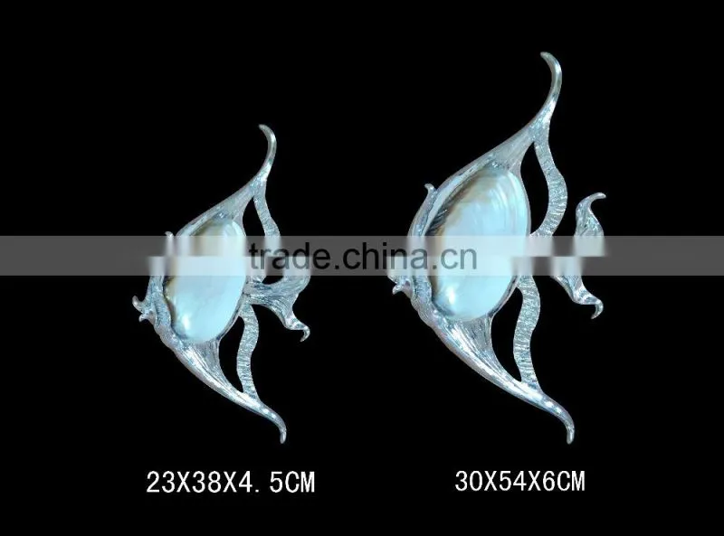 Resin shell fish wall sticker home decor