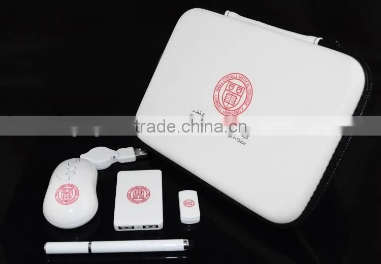 2015 Creative office corporate business premium 3 in 1 gift sets (power bank/usb disk/cable)