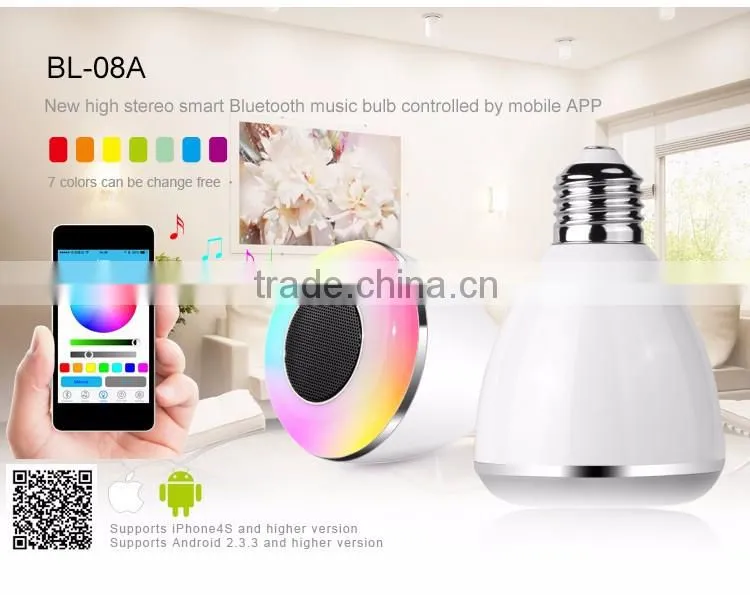 New design 6w smart phone control bluetooth app smart led bulb