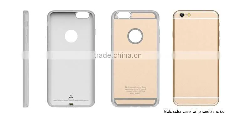 Transparent ultrathin silicon wireless charger case wireless receiver case for iphone6 6s