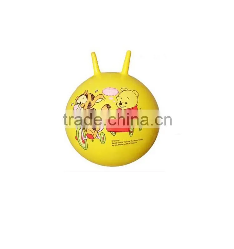 Inflatable toy bouncing ball pvc hopper ball with handle for kids