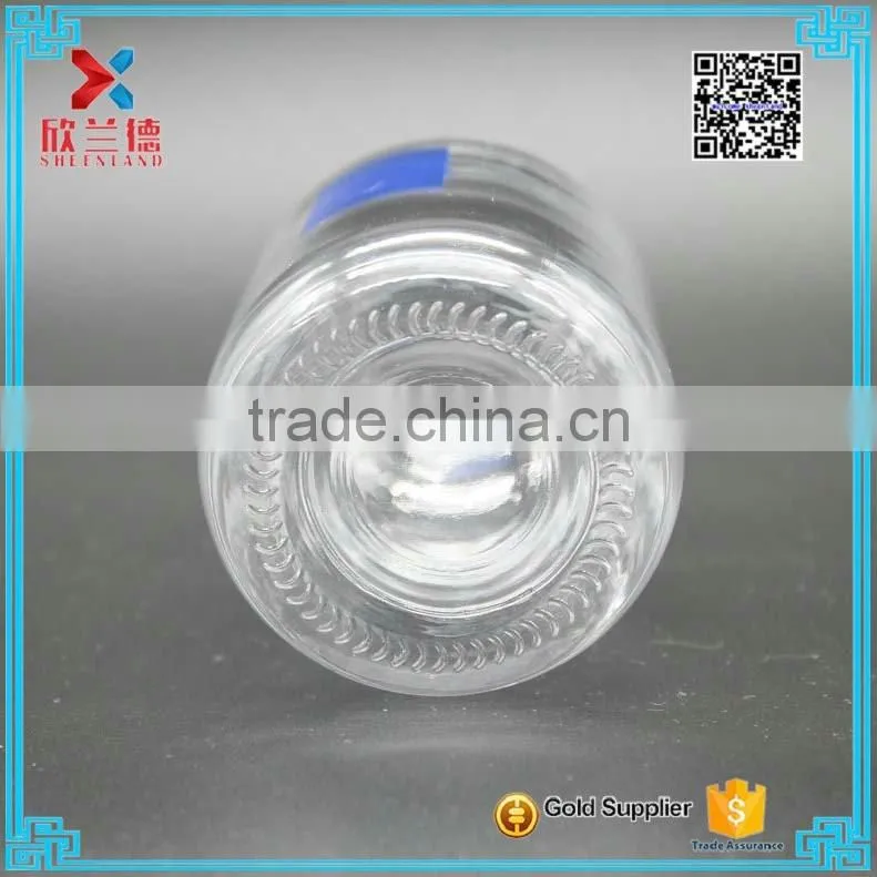 150ml wide mouth clear round glass tablet pill bottle