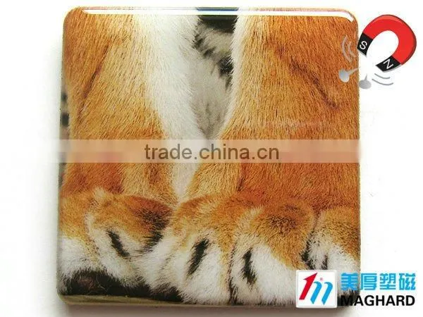 animal protection tiger paws Magnetic Epoxy Gift promotional item personalized fridge magnet