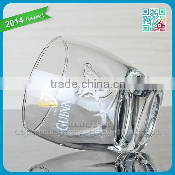 Custom embossed logo guinness beer glass cup shot glass cup promotional gift cup