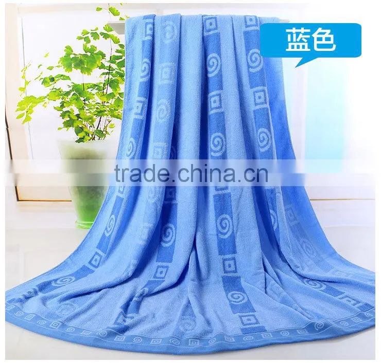 100% cotton 16s 150*200cm jacquard towelling coverlet in blue
