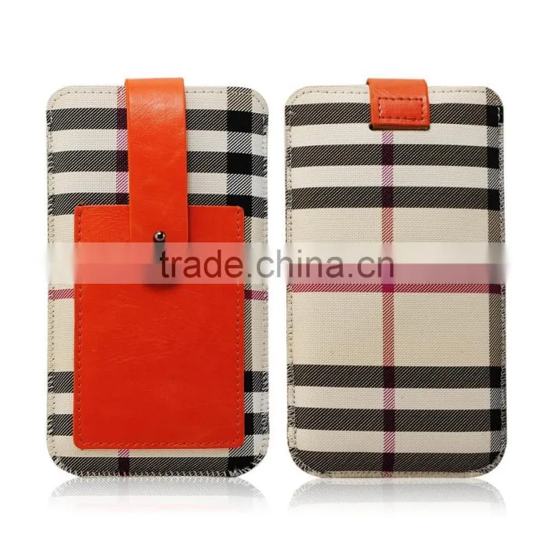 New Business Style Leather Cell Phone Pouch with Buckle
