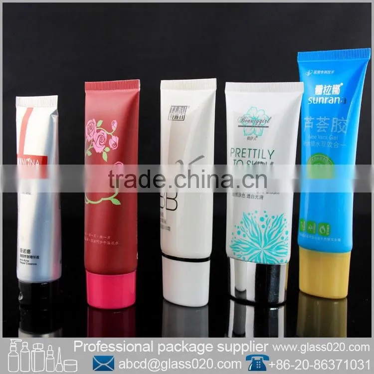 colored plastic tube for cosmetic