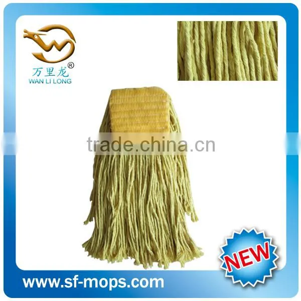 Blue loop-end cotton yarn mop head