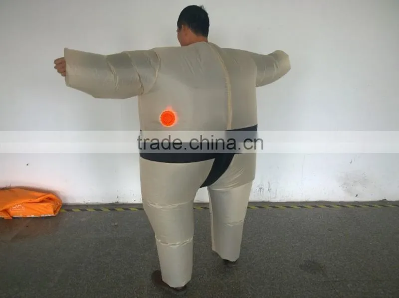 Adult Inflatable Sumo Wrestler Costume Halloween Blow Up Novelty Fat Man Suite