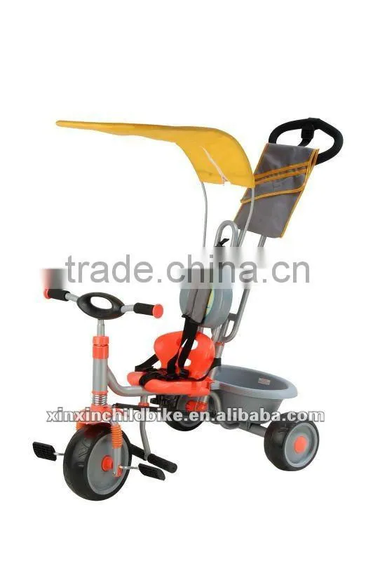 Children tricycle,Foot,Push rod,Awning
