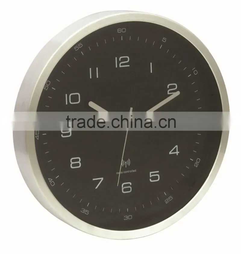 Large metal round shaped decorative wall mounted clock