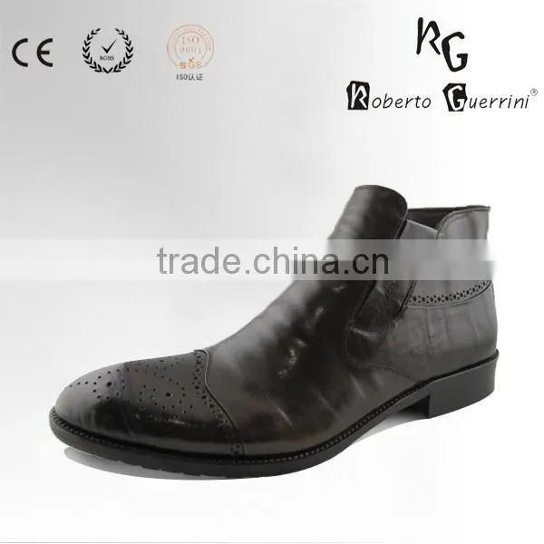 Genuine Leather High End Ankle boots Man Leather Shoe