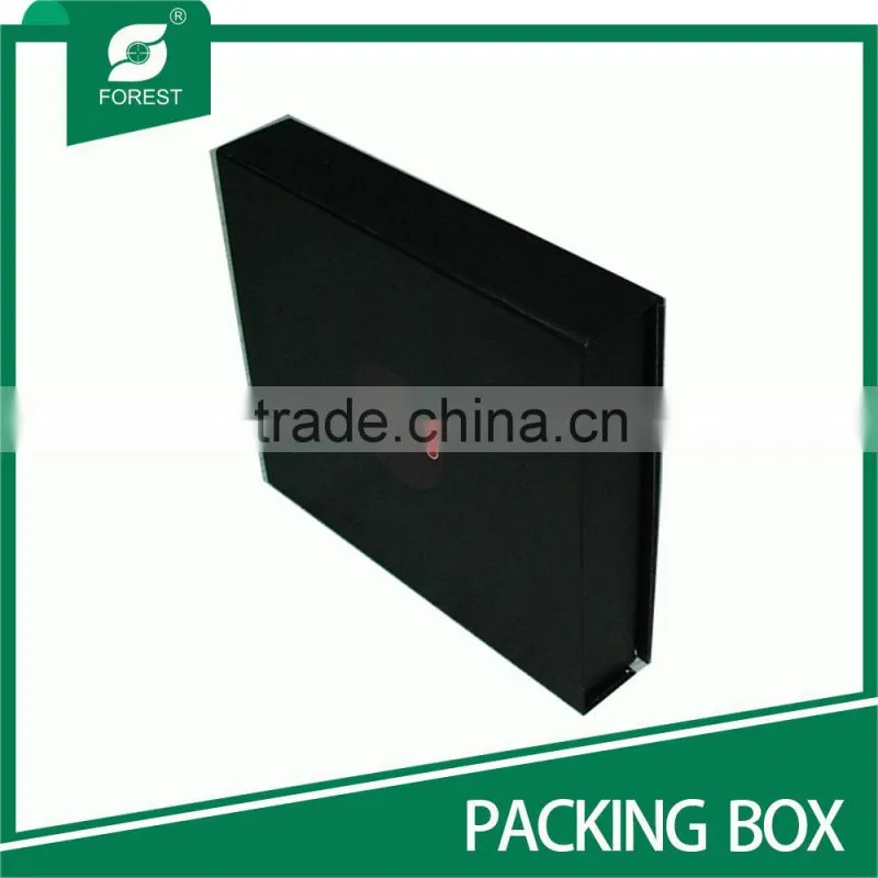 MEDIUM BLACK CARDBOARD HAIR EXTENSION PACKAGING BOX WITH CUSTOM LOGO