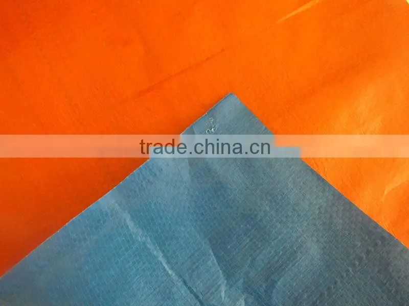 Custom Made Truck Tarps Waterproof Plastic Blue Orange PP Tarpaulin Sheets