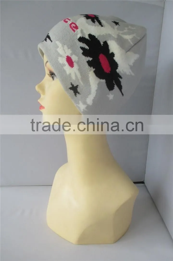 Wholesale Printing Design High Quality 100%Acrylic Promotional Knit Beanie