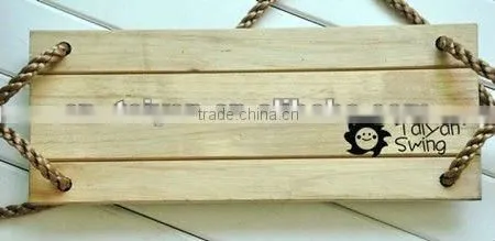 Wooden Swing Seat with ropes for kids