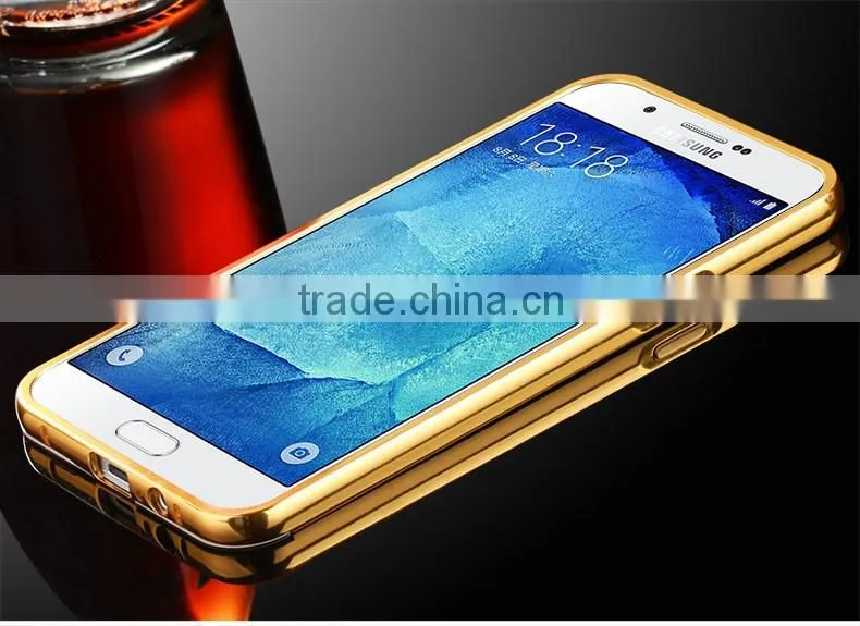 Mobile Phone Aluminum Bumper Mirror Back Cover Case For Samsung Galaxy A3